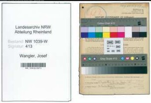 Entnazifizierung Josef Wangler , geb. 16.10.1898 (Statistiker)