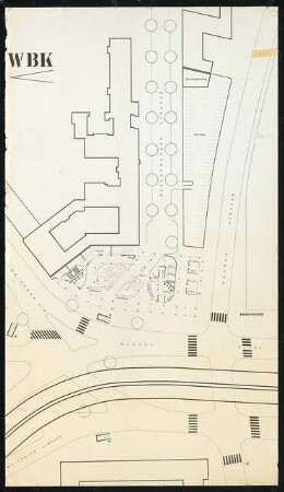 Wohnungsbaukreditanstalt, Wettbewerb, Bundesallee, Berlin-Charlottenburg: Grundriss Erdgeschoss 1:200