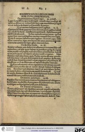 Exceptionum legum imperiali liber primus.
