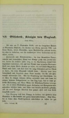 XII. Elisabeth, Königin von England