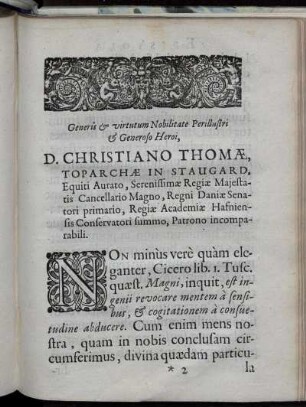 Epistola Dedicatoria. Praefatio.