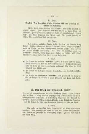 38. Der Krieg mit Frankreich 1870/71