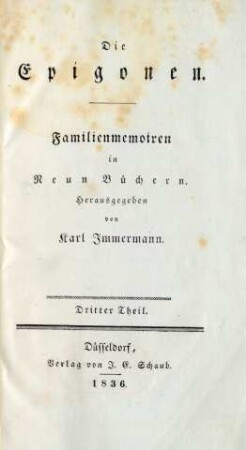 Theil 3: Die Epigonen