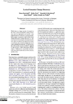 Lexical semantic change discovery