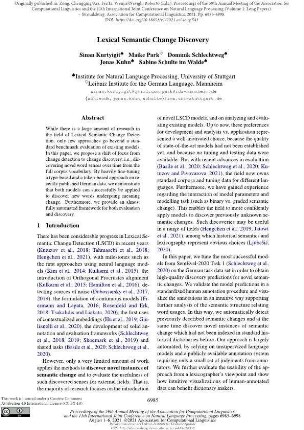 Lexical semantic change discovery