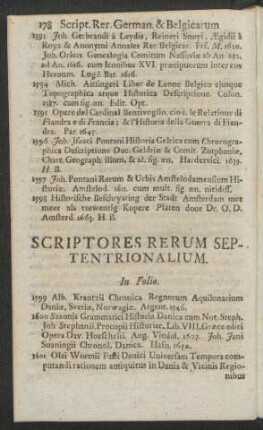 Scriptores Rerum Septentrionalium. In Folio