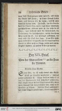 Der XIX. Brief