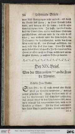 Der XIX. Brief