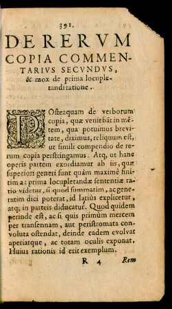 De Rerum Copia Commentarius Secundus, & mox de prima locupletandi ratione.