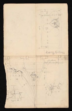Skizzenbuch: Rathäuser Bocholt, Wernigerode, Goslar, Alsfeld: Rathaus Alsfeld. Fassadendetails Erker