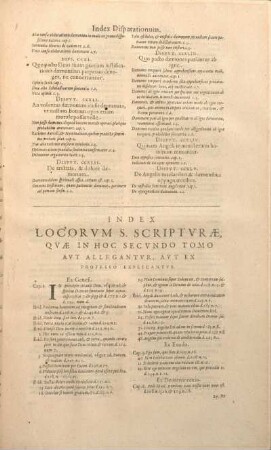 Index Locorvm S. Scriptvare, Qvae In Hoc Secvndo Tomo ...