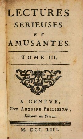 Lectures Serieuses Et Amusantes, 3