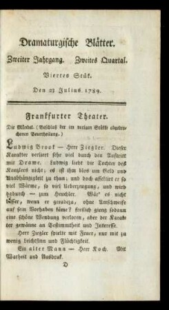 Viertes Stük