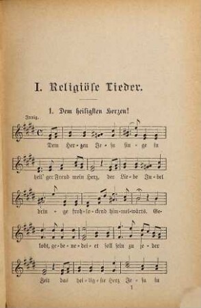 Lieder-Sammlung der Franziskanerinnen Liebfraueneiland Nonnenwerth