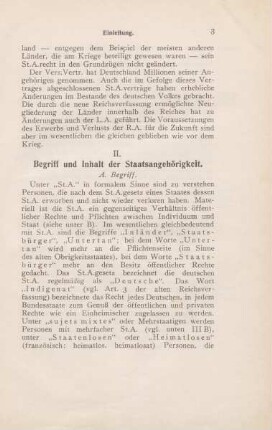 II. Begriff und Inhalt der Staatsangehörigkeit