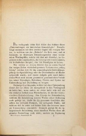 Untersuchungen zur lateinischen Semasiologie, 3. Über historische Entwicklung lateinischer Wortbedeutungen