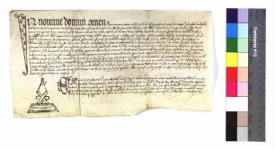 Notariatsinstrument des Petrus Neythart: "Resignatio Leviteriae Joannis Neple". (Altrep. S. 19)