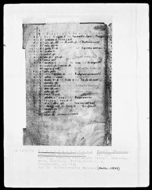 Hs. 653 & Braune Ottobeurer Codex & Necrologium Computus & fol 2v