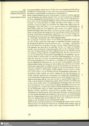 Die Archäologische Rekonstruktion Des Pergamon-Altars