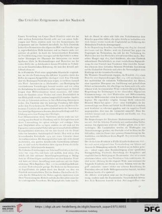 Das Urteil der Zeitgenossen und der Nachwelt