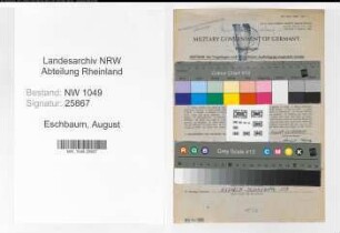 Entnazifizierung August Eschbaum , geb. 30.03.1889 (Lokfuehrer)