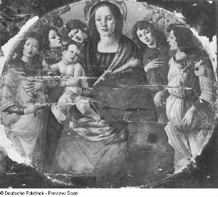 Maria mit dem Kind und Engeln