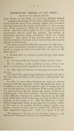 Elementary theory of the tides.