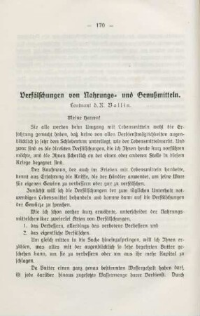 Verfälschungen von Nahrungs- und Genußmitteln