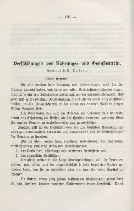 Verfälschungen von Nahrungs- und Genußmitteln