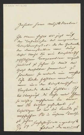 Brief an Unbekannt : 1854