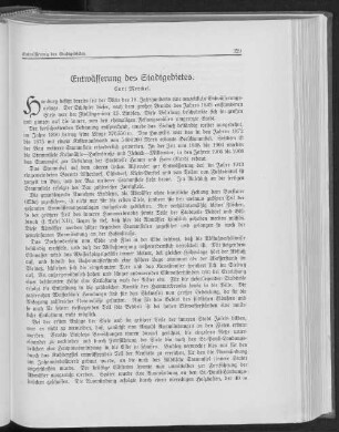 Entwässerung des Stadtgebietes.