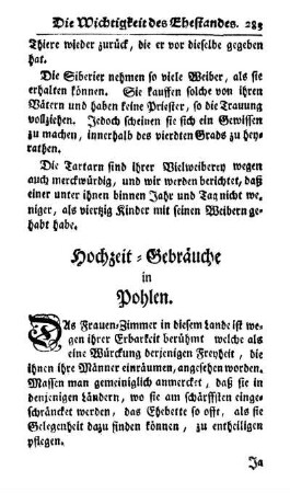 Hochzeit-Gebräuche in Pohlen.