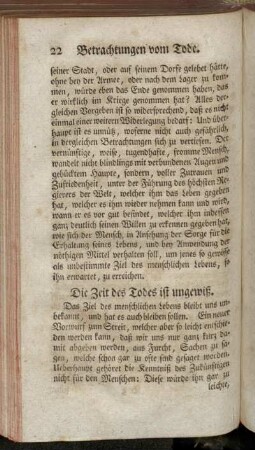 Die Zeit des Todes ist ungewiß.