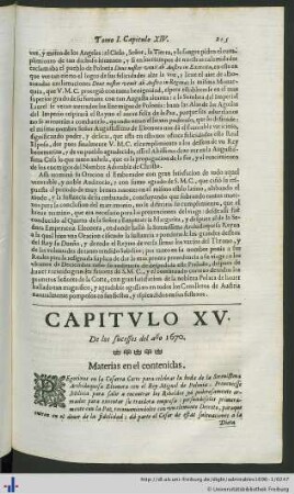 Capitulo XV. De los sucessos del año 1670.
