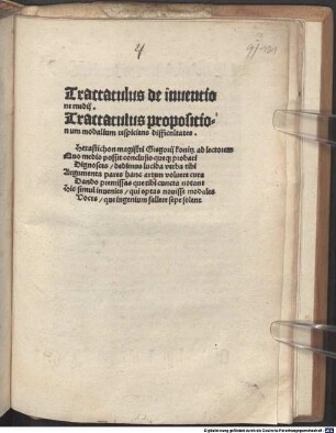 Tractatulus de inventione medii