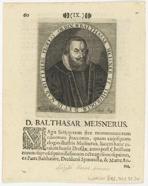 Bildnis des Balthasar Meisner