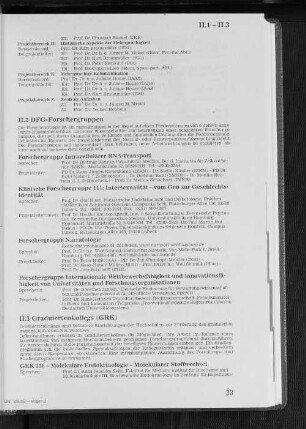 II.3 Graduiertenkollegs (GRK)