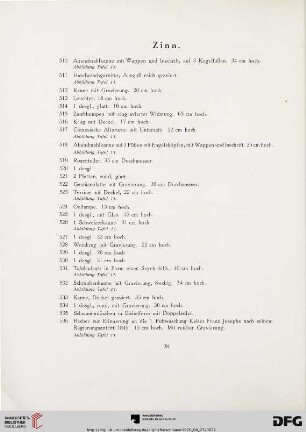Zinn (Nr. 510-545)