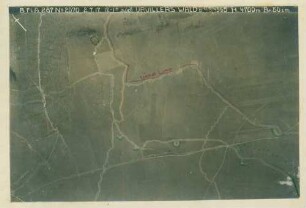 Foto gegnerischer Linien südlich Urvillers (Luftbild)