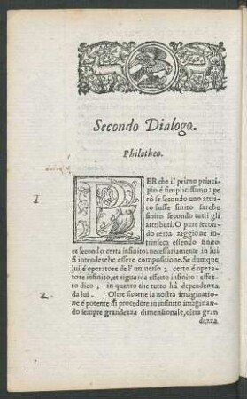 Secondo Dialogo.
