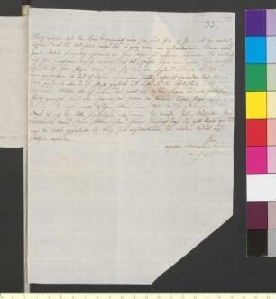 Brief von Imhoff (Helvig), Anna Amalia von an Goethe, Johann Wolfgang von