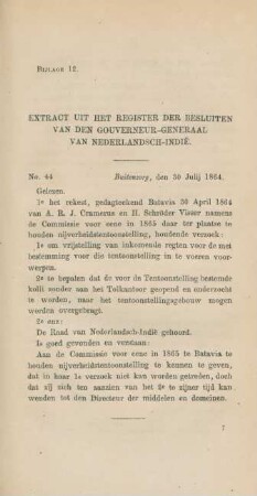 Bijlage 12. Extract uit het register der besluiten van den gouverneur-generaal van Nederlandsch-Indie