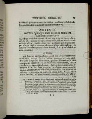 Observ. IV. Foetus Quinque Cum Dimidio Mensium 6. Digitis Instructus.