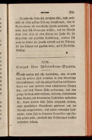XVII. Einiges über Winterkorn-Saaten