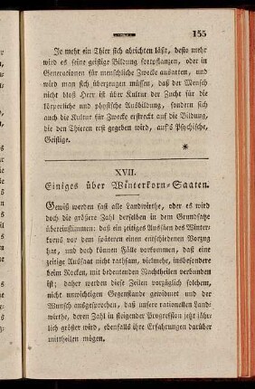 XVII. Einiges über Winterkorn-Saaten
