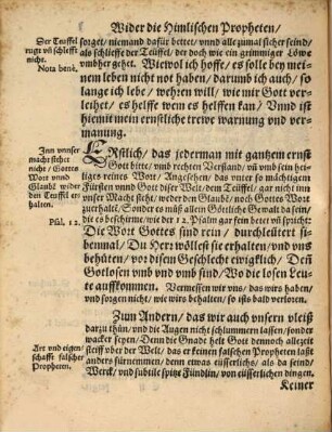 Wider die Himlischen Propheten, Von den Bildern, vnnd Sacrament [et]c.