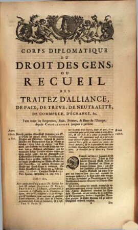 Corps Universel Diplomatique Du Droit Des Gens : Contenant Un Recueil Des Traitez D'Alliance, De Paix, De Trêve, ... qui ont été faits en Europe, depuis le Regne de l'Empereur Charlemagne jusques à présent ..., 5,2