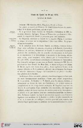Séance du Comité du 30 mai 1872