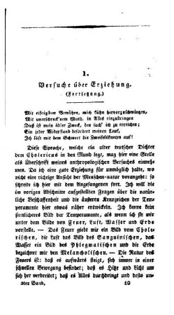 Versuche über Erziehung : (Fortsetzung.)