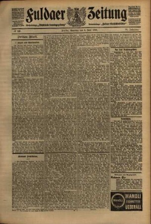 Dritte Ausgabe vom Samstag, den 05. Juni 1909.